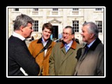 Simon Williams from the TCD Foundation, with Dacre Stoker, Robin McCaw and Noel Dobbs.