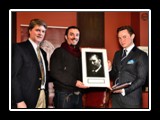Damian Byrne's portrait of Bram Stoker is presented to the Bram Stoker Club
