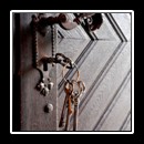 Door of fortified church in  in Mălâncrav/Malmkrog 