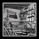 Old tools and carriages in Reussmarkt Church Museum