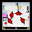 Directions for mountain hiking, at the checkpoint.