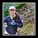 Marathon runners arriving from the east side of the Pietrosul.