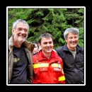 At the finish of the half-marathon, with actor Marcel Iureş.